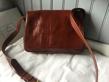 besace vintage TEXIER cuir roux  (TI/GO)