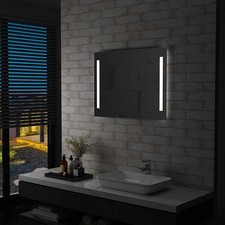 Miroir Mural à LED pour Salle de Bains 80x60 cm Eclairage Intérieur vidaXL