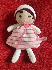 ?? Mini Poupée Doudou Robe Rose Rayé 16 Cm KALOO 2016 TTBE