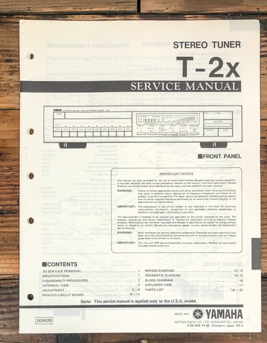 Yamaha tuner service - yamaha,