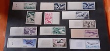 LOT DE 15 TIMBRES FRANCE NEUFS POSTE AERIENNE  BORDS DE FEUILLES LATERAUX 