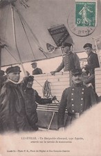 Carte postale ancienne LUNEVILLE dirigeable officiers allemand zeppelin ti 1913