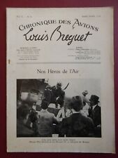 3-4/1934 CHRONIQUE AVION BREGUET COUZINET USINE VILLACOUBLAY HILSZ PARIS TOKYO