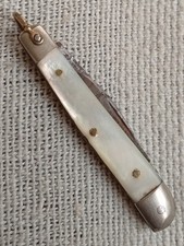 Ancien Canif Taille Plume Plaquettes Nacre 2 Pièces