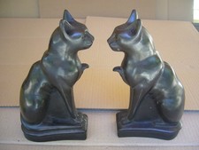 Lot  2  Statuettes Déesse Chat BASTET Cobra - Egypte - Haut :27 cm