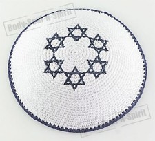 Kippa crochetée étoile de