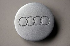 Moyeu de cache centre de roue en alliage d'aluminium argenté OE Audi...