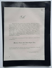 ERNEST LIAIS Peynaud FAIRE PART Guiffart NANOT Genebrias PAU Palmie Grenier 1883