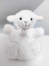 Doudou Plat/Marionnette Agneau/Mouton Blanc Crème Beige Fourrure Histoire D'ours