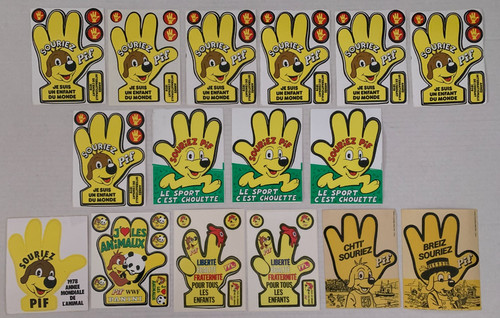Lot stickers vintage pif - vintage,