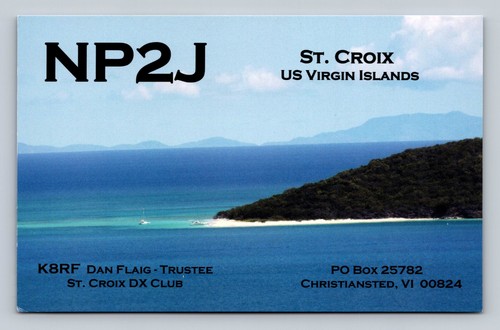 Ham radio qsl np2j - qsl, croix