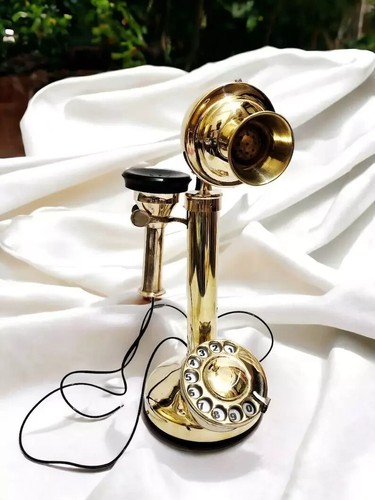 Vintage téléphone laiton - téléphone, en