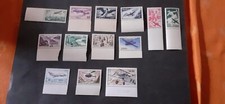 LOT DE 17 TIMBRES FRANCE NEUFS POSTE AERIENNE BORDS DE FEUILLES 