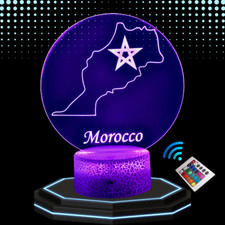Lampe chevet 3D LED Pays Maroc