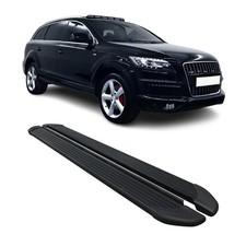 Marchepieds latéraux pédale pour Audi Q7 4LB 2006-2015 Noir 2Pcs Aluminium