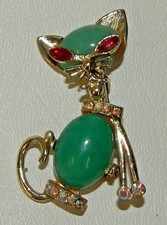 Vintage Retro Mod Cat Jewelry