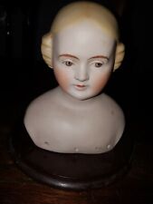 2 Vintage bisque porcelaine PARIAN epaule  REPRO 19eme s "poupée  Parian Boucles