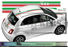 Kit décoration pour Fiat 500 bandes intégrales Autocollant stickers Decals
