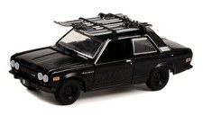 GREENLIGHT, DATSUN 510 avec porte-skis 1971 noire de la série BLACK BANDIT so...