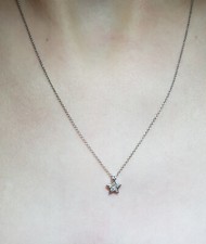 Collier carats diamant - or,