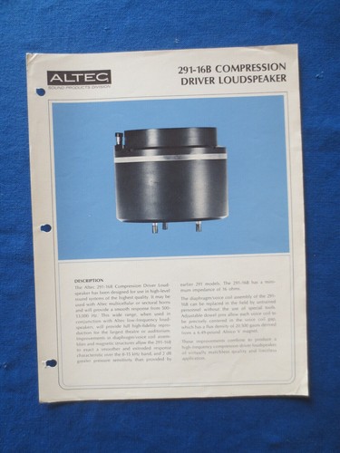 Altec 291 16b compression - altec,
