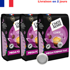 CARTE NOIRE–Café en Dosettes Souples Corsé N°7–3 Paquets de 60 Dosettes-(180 dos