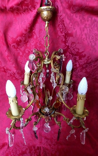 Lustre bronze doré - lustre,