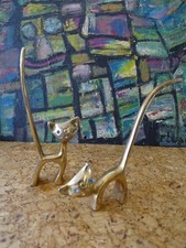 x2 Chat baguier métal doré