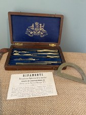 Ancienne boite de compas - Acajou et laiton - Ripamonti-Chapeau-Rouge, Bordeaux