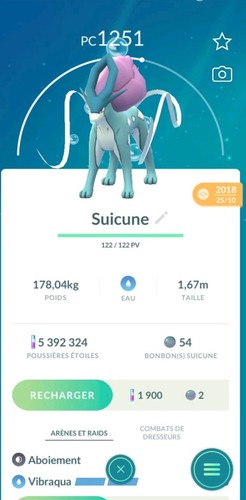Pokémon suicune - pokémon, go