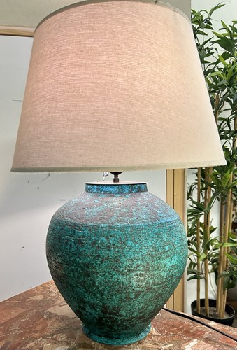 Lampe poser vintage verte - lampe,