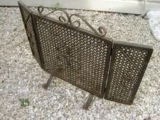 PARE FEU de cheminée ancien métal de "Mathieu MATEGOT" époque VINTAGE 1970