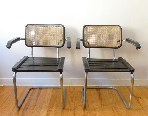 Fauteuils cesca acier - 2,