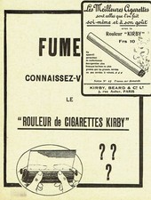 Publicité Advertising 109 1919 Kirby rouleur de cigarettes 