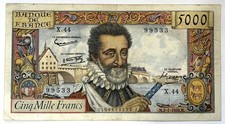 5000 Francs Henri IV 2-1-1958