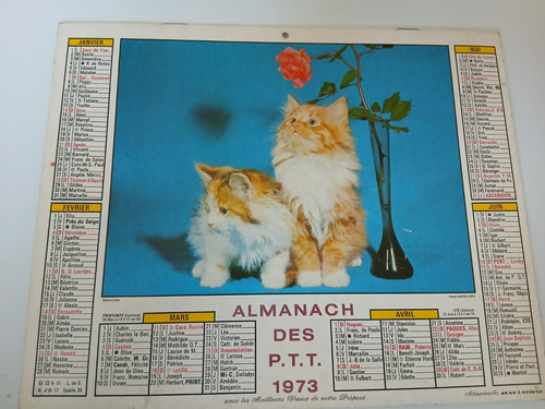 Calendrier almanachs poste - la,