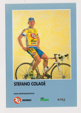 CYCLISME carte cycliste STEFANO COLAGE équipe ZG MOBILI SELLE ITALIA 1995
