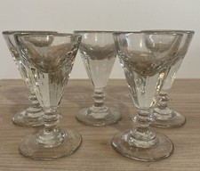 5 anciens verres de bistrot excellent état verre très épais - fin 19 ème