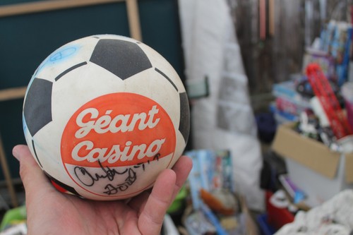 Ancien ballon foot dedicacée - ancien,