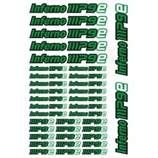 NEUF Sticker Adesivi Kyosho Inferno Mp9E Opaco Verde - Decal Rc