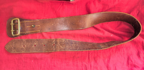 Ceinturon officier cuir fauve