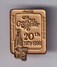 RARE PINS PIN'S .. COCA COLA COKE CREW CLUB COLLECTORS SALON 1998 OR GOLD 3D ~21