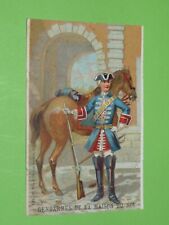 CHROMO 1890-1900 CHOCOLAT POULAIN COSTUME MILITAIRE GENDARME DE LA MAISON DU ROI