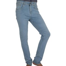 Jeans En Denim Bleu Clair Pour