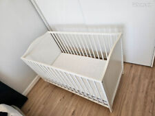 SMÅGÖRA Lit bébé, blanc, 60x120 cm JÄTTETRÖTT Matelas ress ensachés lit bébé