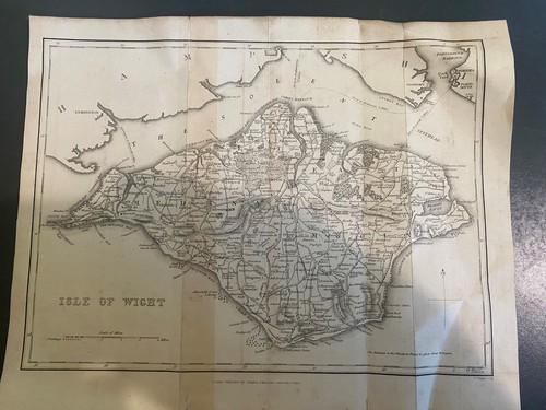 Carte ancienne isle wight - ancienne,