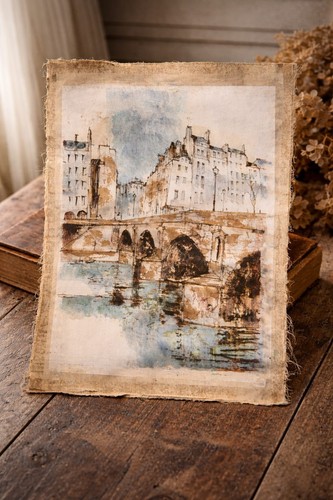 Tableau paris vintage - paris, signé