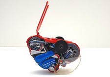 MOTO RODÉO AVEC SON MOTARD QUI PIROUETTE  MTU  FONCTIONNE ANCIEN JOUET MÉCANIQUE