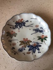 ancienne assiette porcelaine faience chine japon Imari fleur de lotus Plate