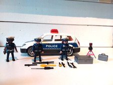 PLAYMOBIL LOT VOITURE VÉHICULE DE POLICE/COMMISSARIAT INTERVENTION RADAR